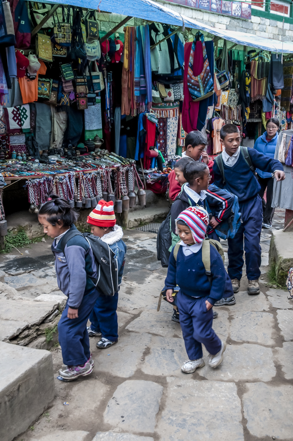 Going To School, Namche Bazaar, Nepal (1 Of 1)