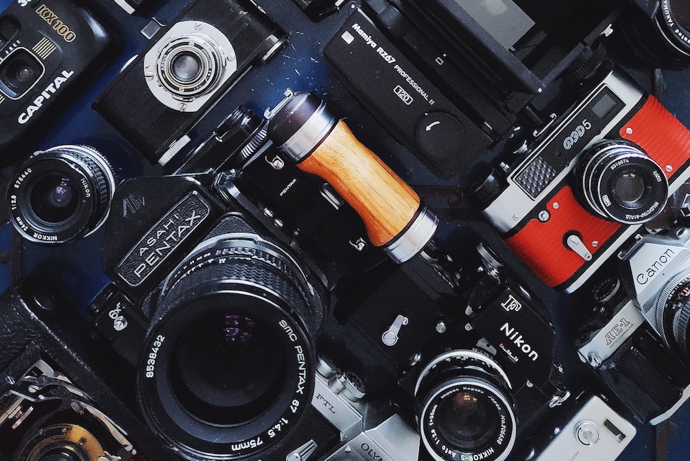 Photo of analogue cameras by Christian Mackie