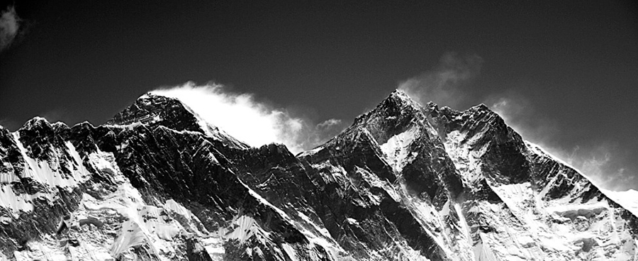 Black & White Everest From 40Km