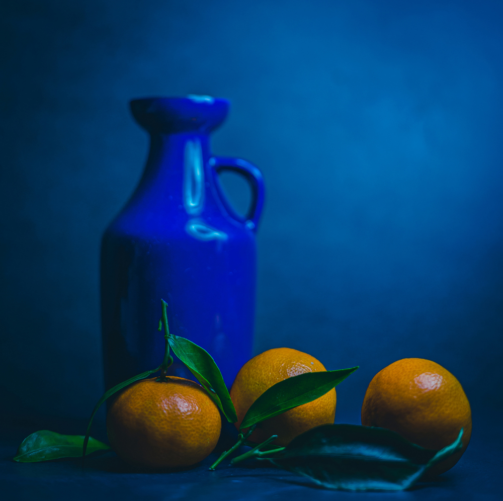 Week 4 Clementines And A Blue Vase