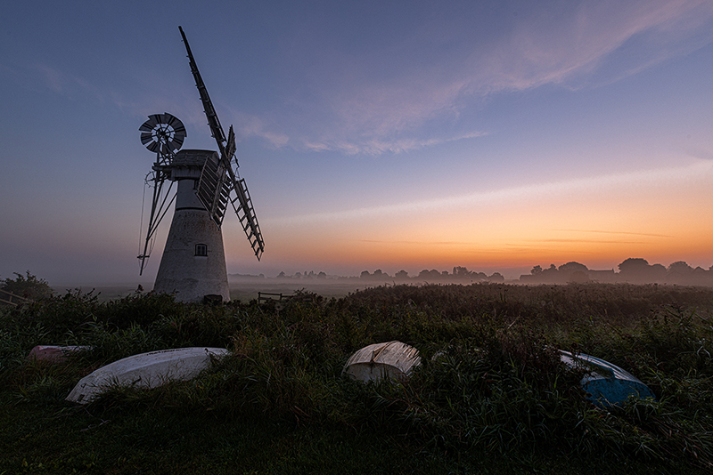 Windpump At Thurne, Norfolk, Pre Dawn by Chris Griffin LRPS