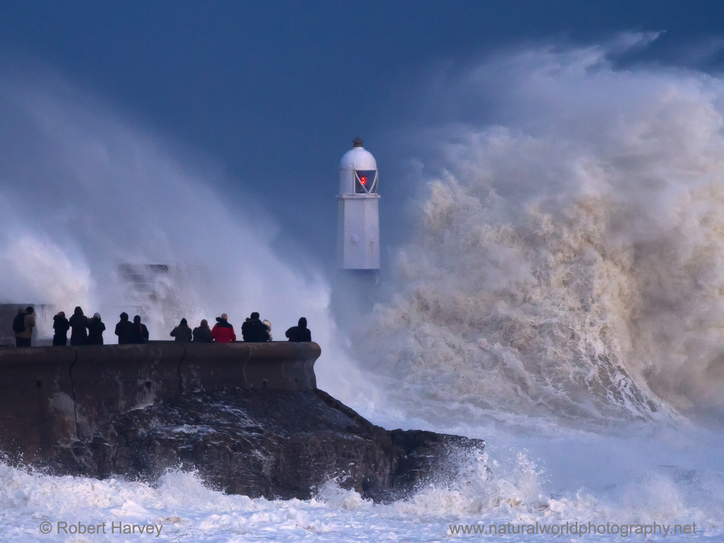 Porthcawl Lighthouse In Storm © Robert Harvey Www.Naturalworldphotography