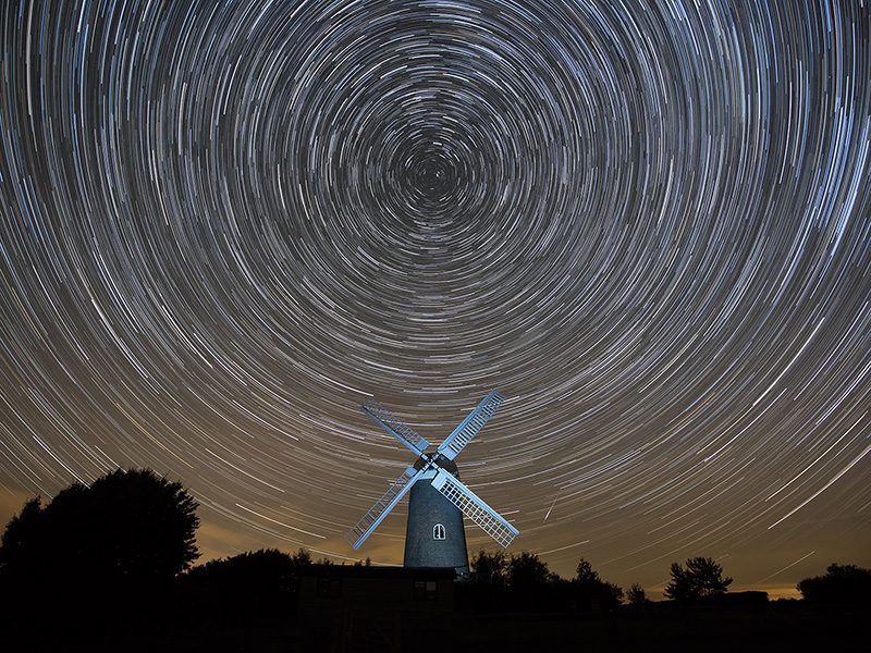 UK18 607 Star Trails Over Wilton Windmill, Wiltshire © Robert Harvey