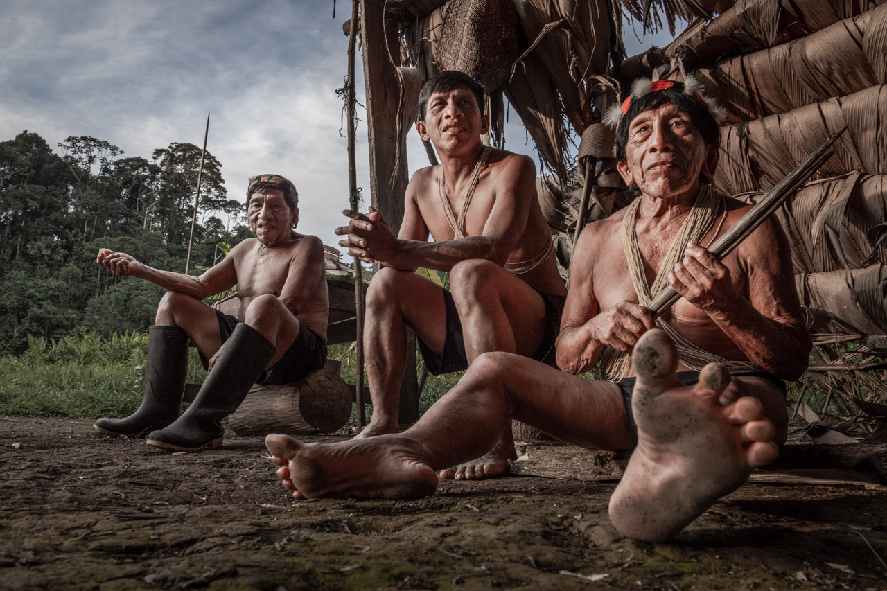 Waorani Warriors, Amazon Rainforest, Ecuador