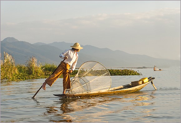 Fisherman On Lake Inle Myanmar
