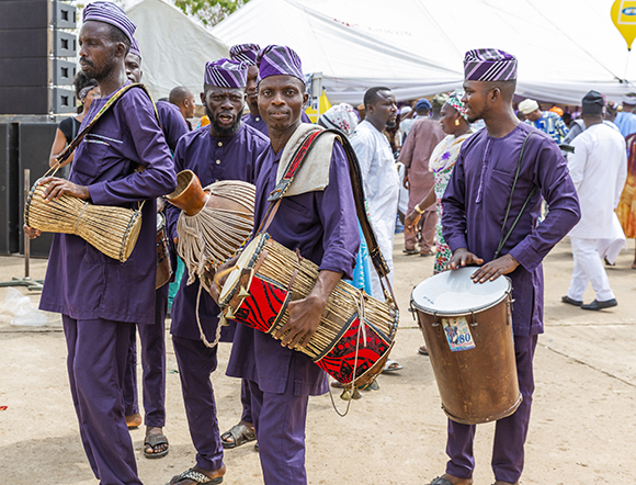 Nigeria, Abeokuta, Yoruba Drummers 1