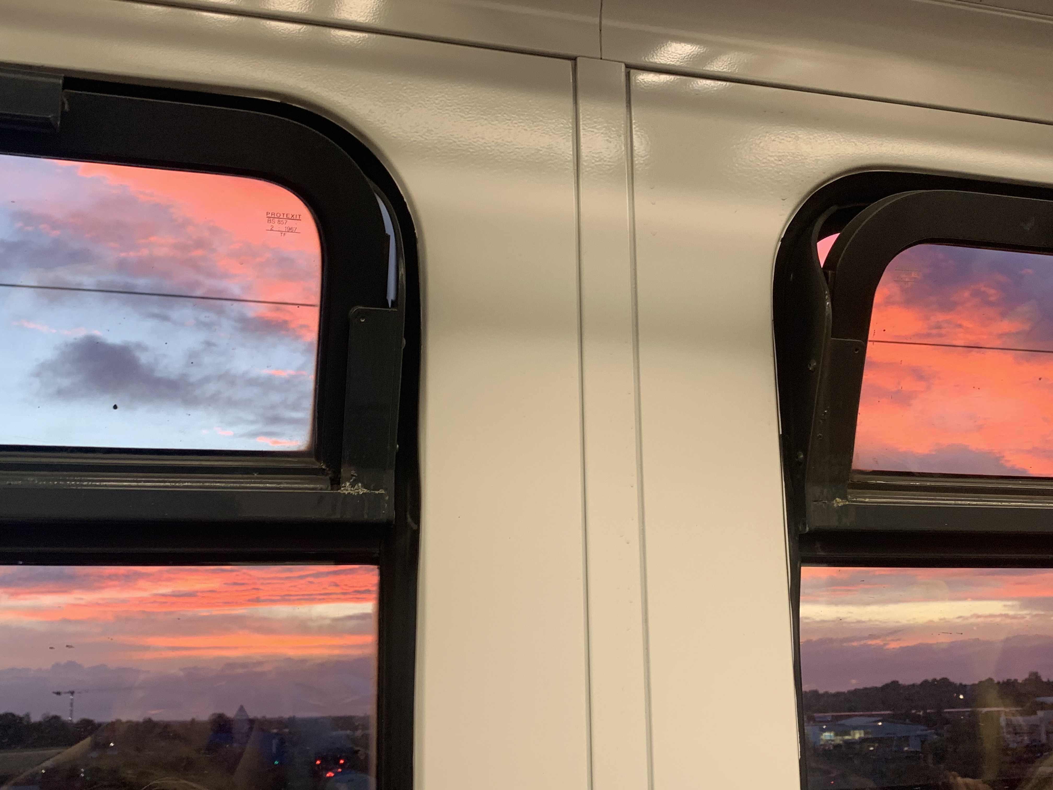 Sunset On A Train