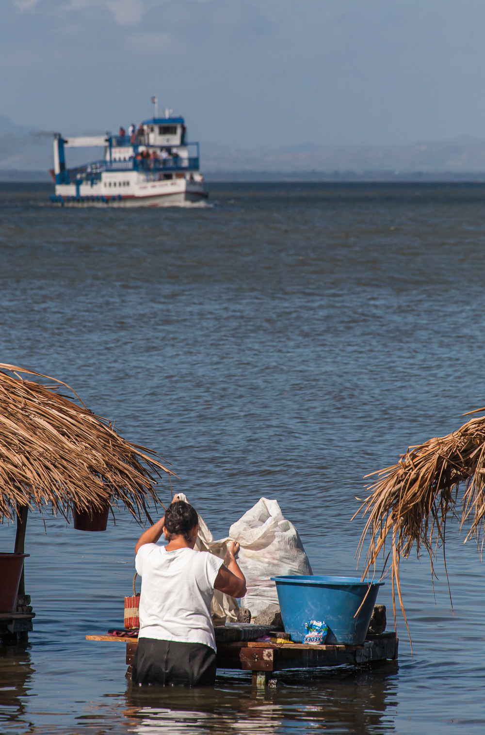 Laundry Woman Lake Nicaragua, by Neil Harris