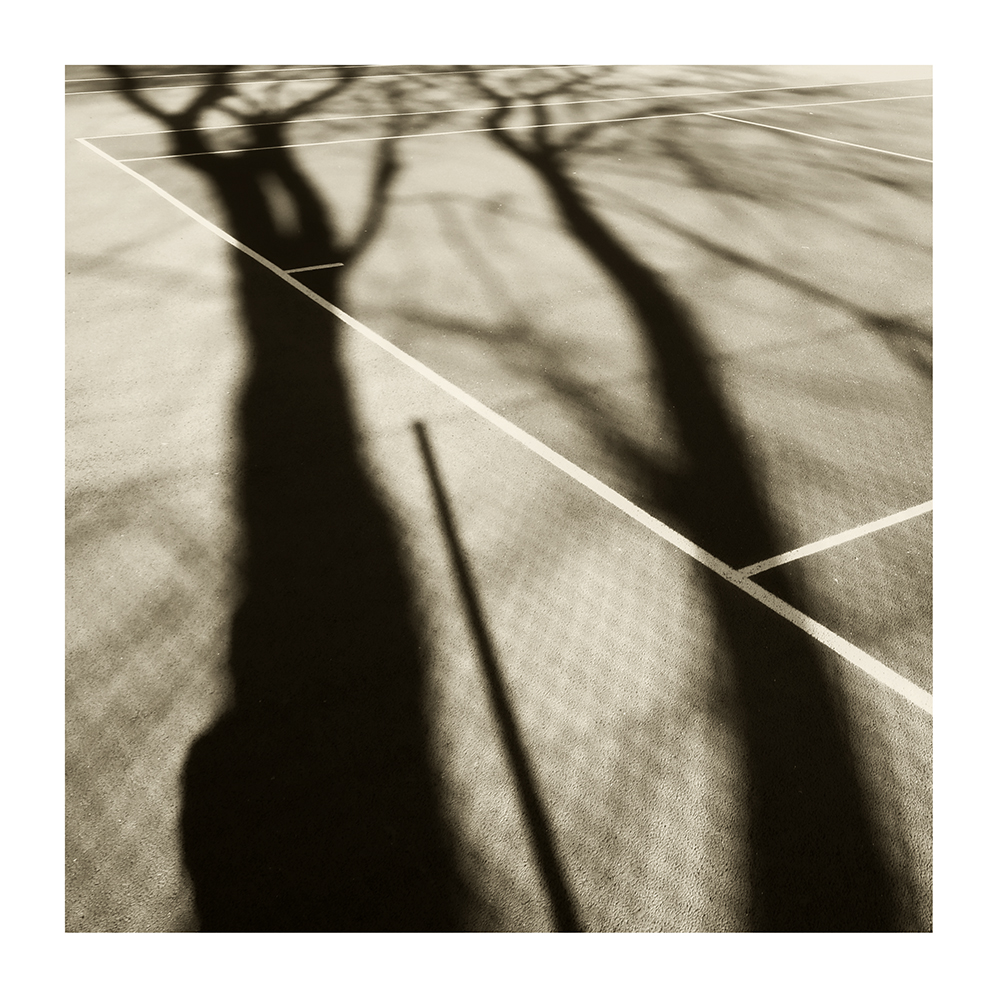 Tree Shadow On The Tennis Courts. Sue Brown Jpg