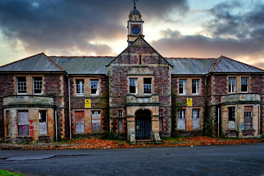 Talgarth Mental Hospital mid-Wales, exterior