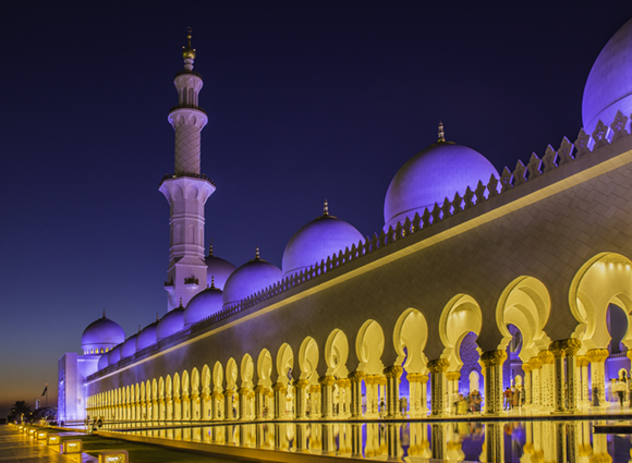 Grand Mosque By Night Abu Dhabi