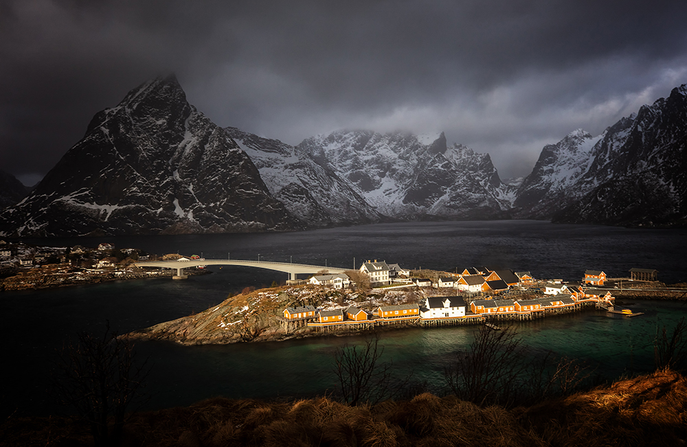 Sakrisoy From Hill, Lofoten, by George Pearson