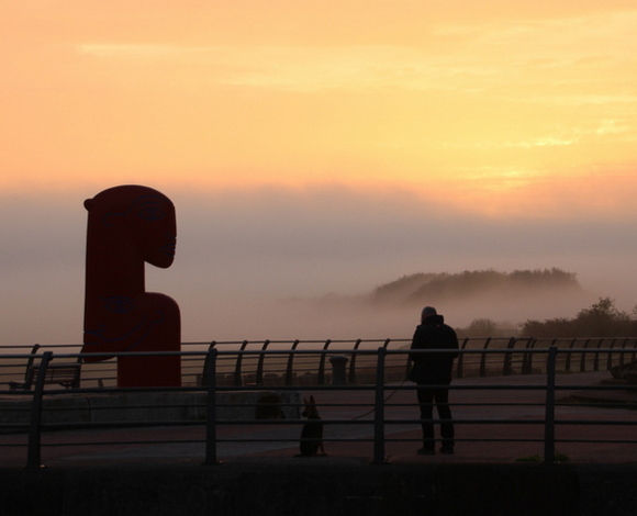 Misty Morning Sunrise In Portishead