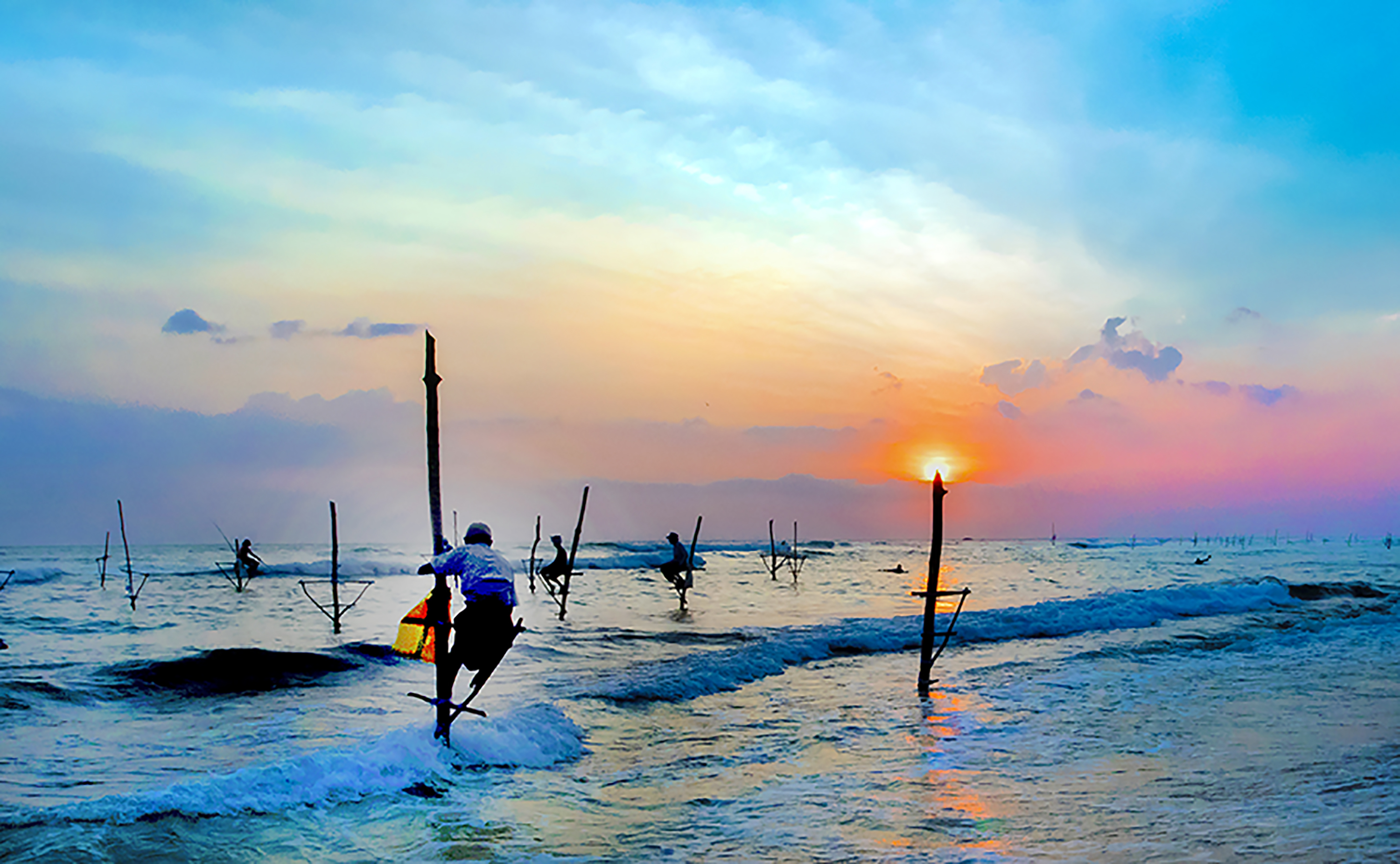 Stilt Fishermen by Ranjani Perer (Sri Lanka)