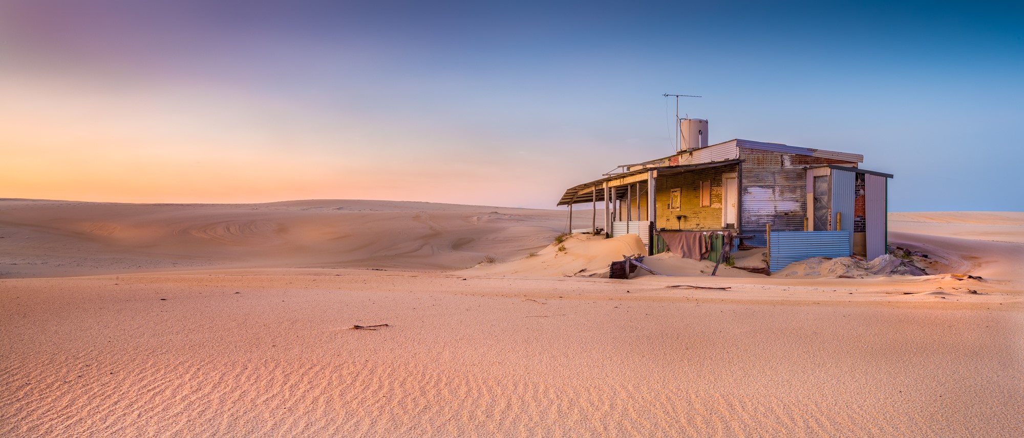 beach shack on the sand 
