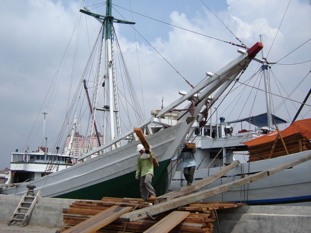 Morning On The Docks Sunda Kelapa Indonesia by Mike Whittle