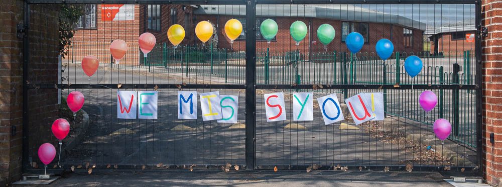 We Miss You - at the school gates in lockdown