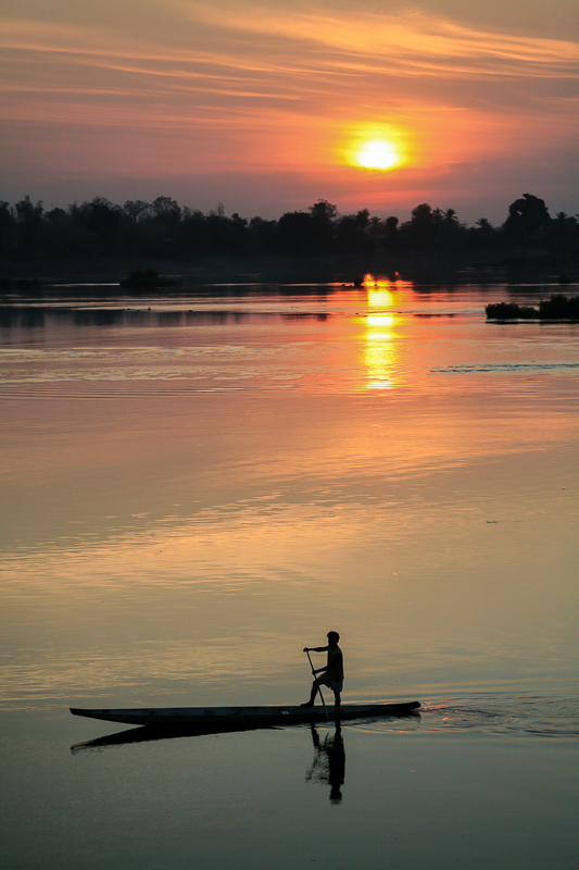 Mekong At Sunset