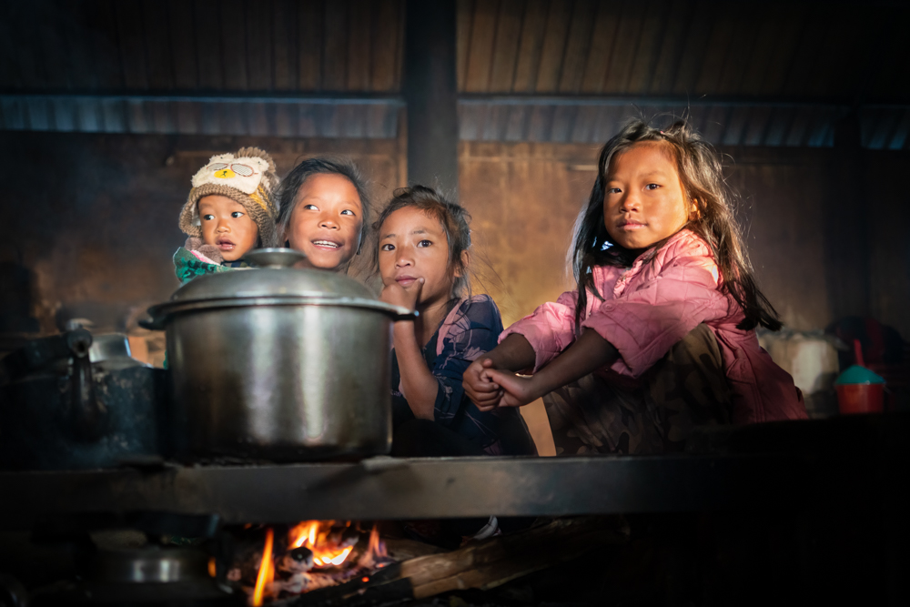 Heat Is Survival, Longwa, Nagaland, India by David Huggett