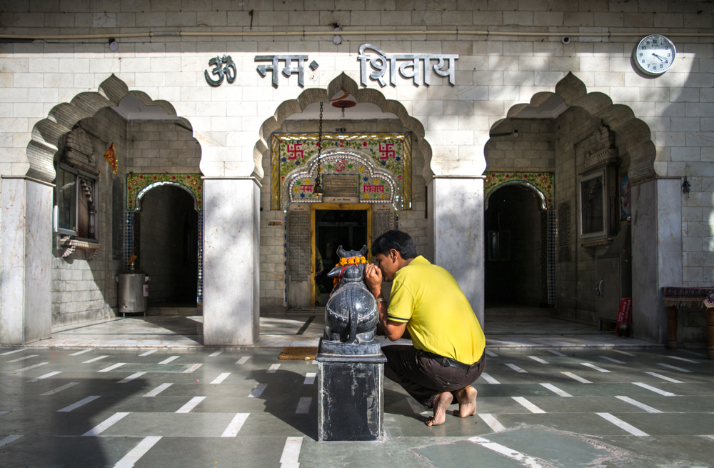 Nandi Whisper, Ganesh Temple, Delhi, India by Yasser Alaa Mobarak
