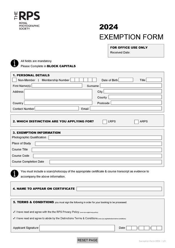 Exemption Form_Cover