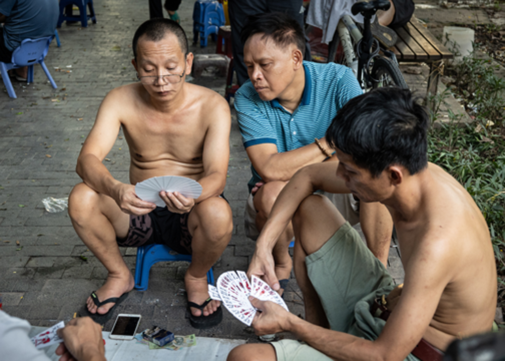 Card Players, Hanoi City Centre, Vietnam  by Penny Westmoreland