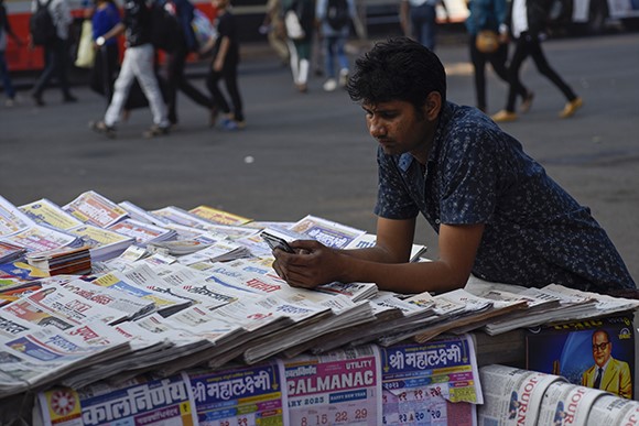 Thumbnail News Paper Seller, India