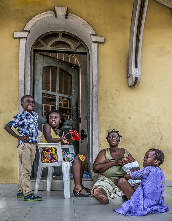 Sitting Outside With The Grandchildren Ghana