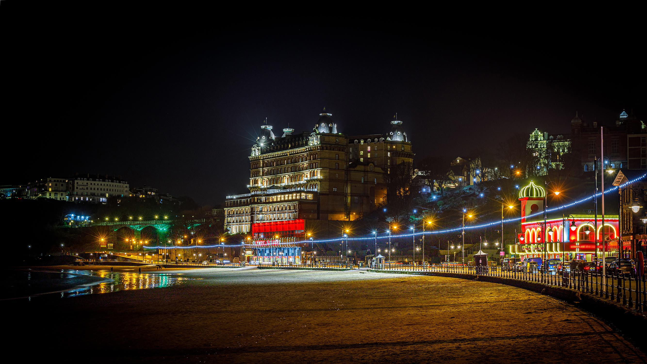 Scarborough At Night By Paul Cayton