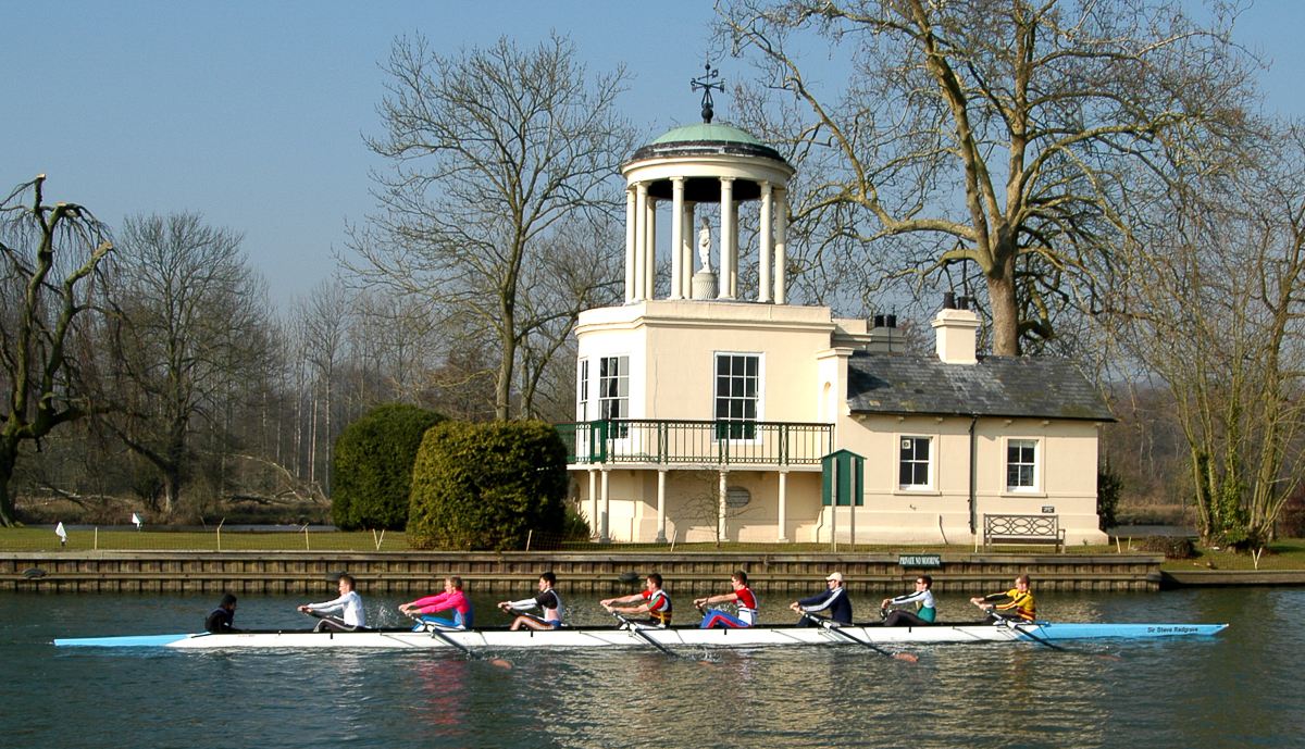 Rowers Passing Temple Island by Peter Fortune
