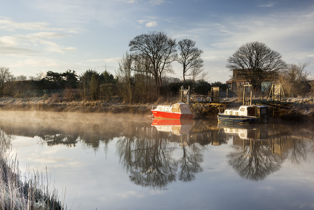 Morning Mist On The River Arun Arundel Sussex