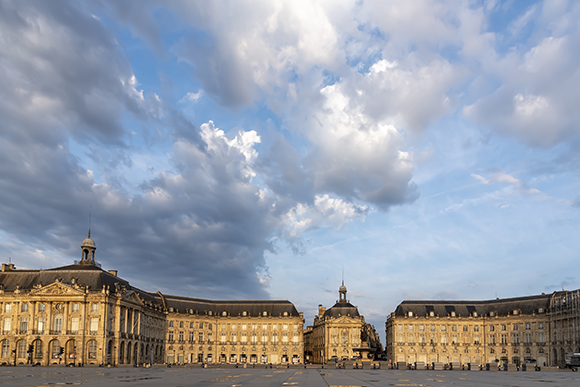 72 Dpi Title Morning Clouds Over The Place De La Bourse, Bordeaux