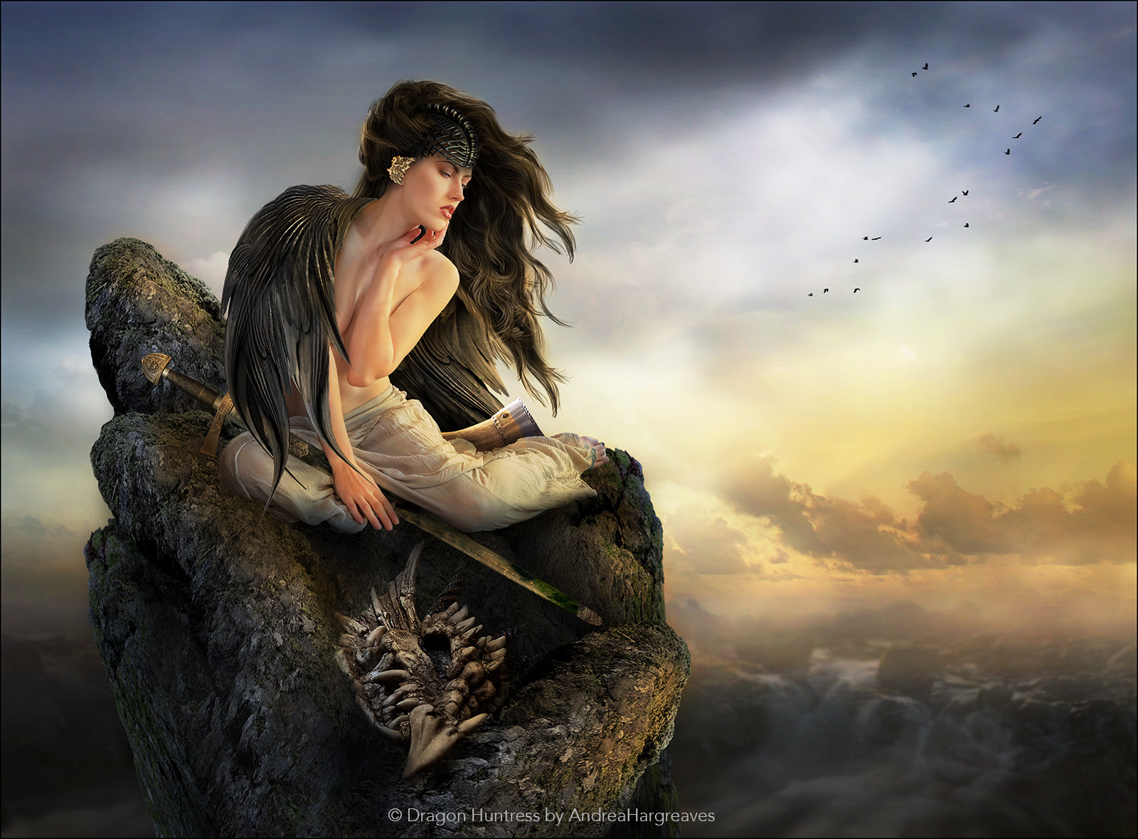 Dragon Huntress Aomii by Andrea Hargreaves