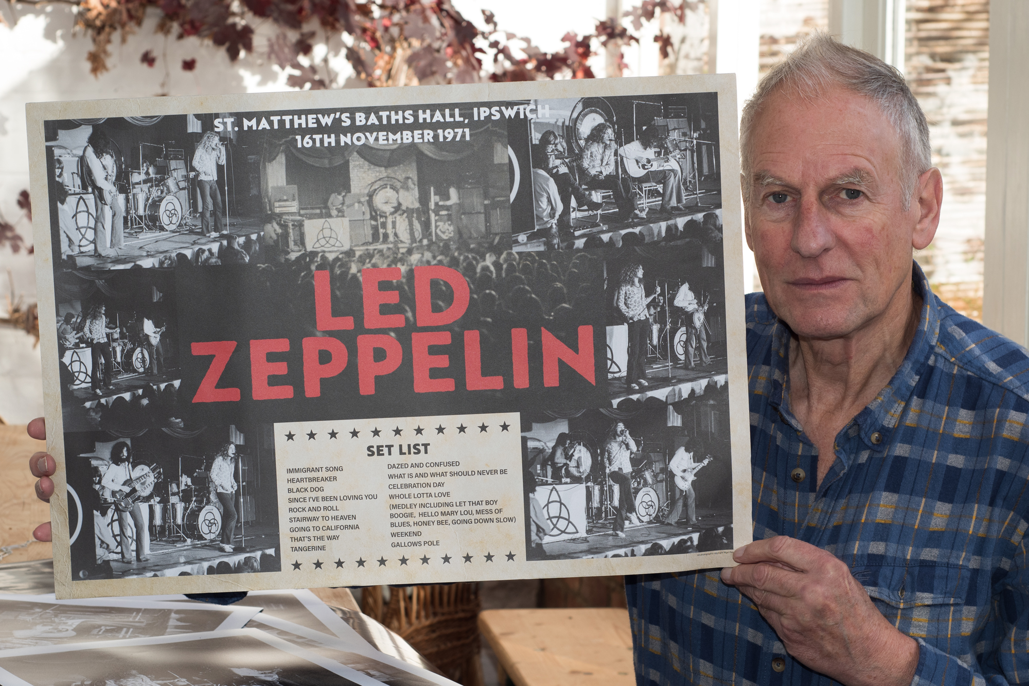 Nigel Rea With Led Zeppelin Ipswich Poster