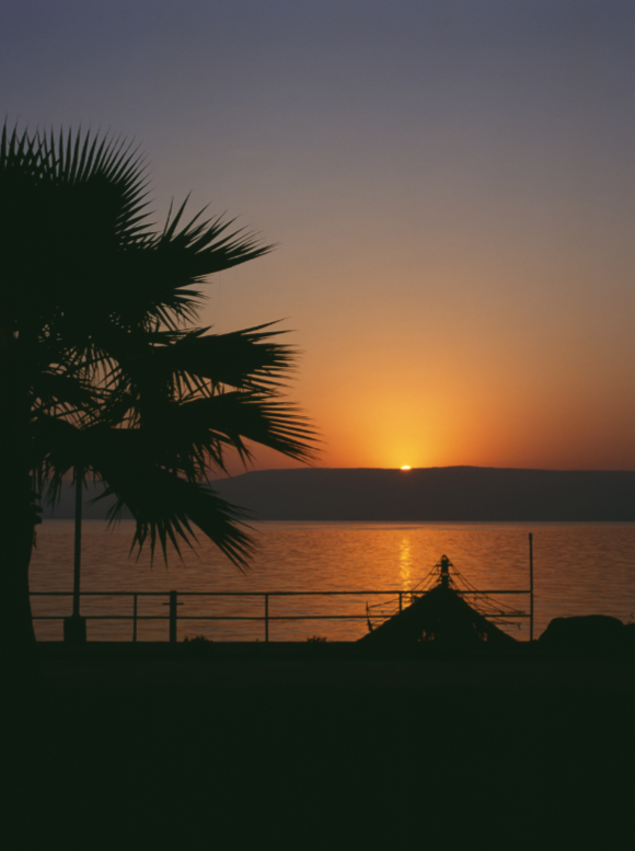 Sunrise Over The Golan Heights And The Sea Of Galilee, Tiberias, Israel