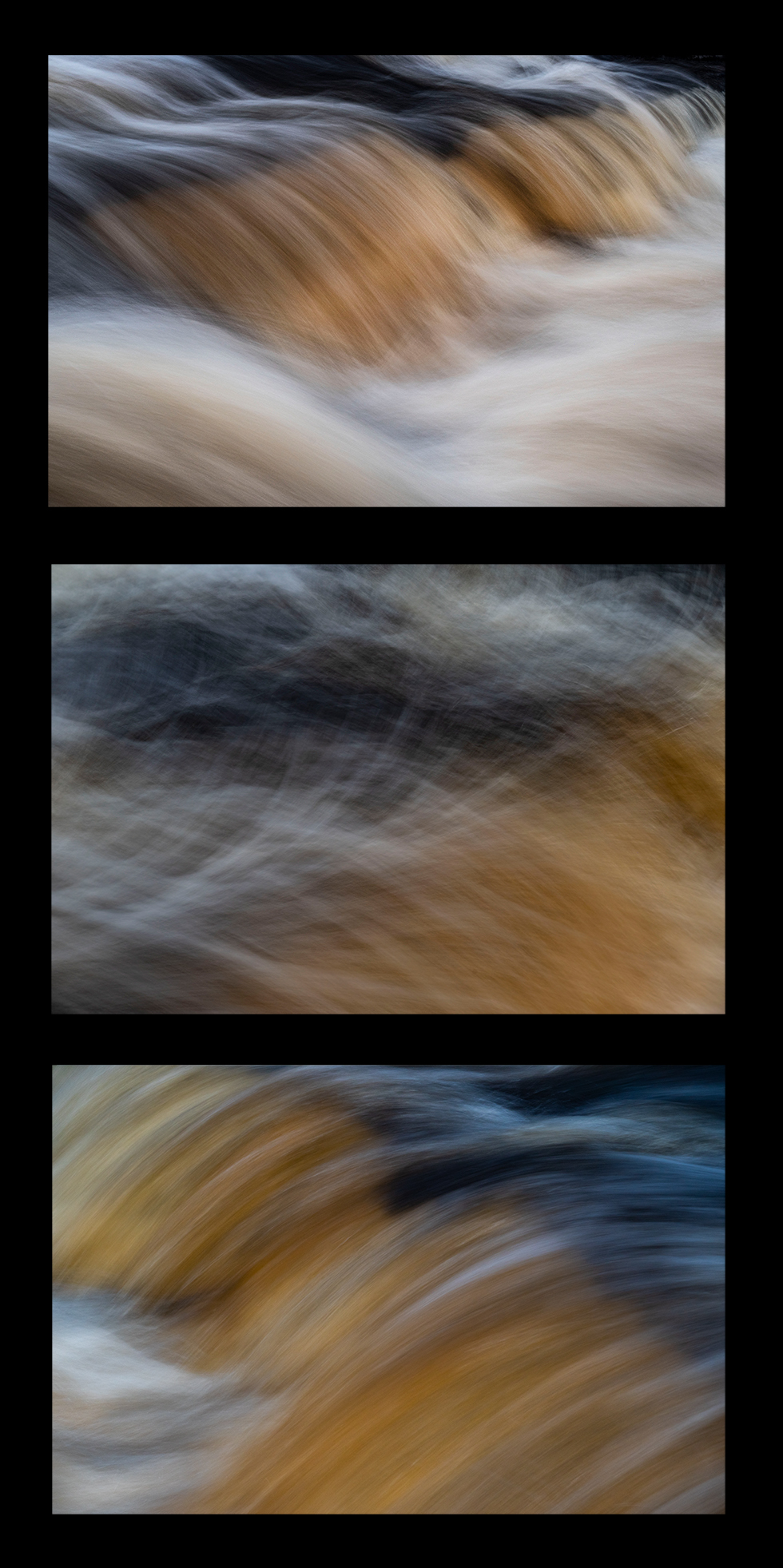 Braco waterfall triptych