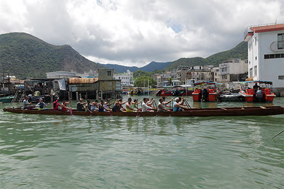 Dragon Boat Run In Tai O Fishing Village, Hong Kong