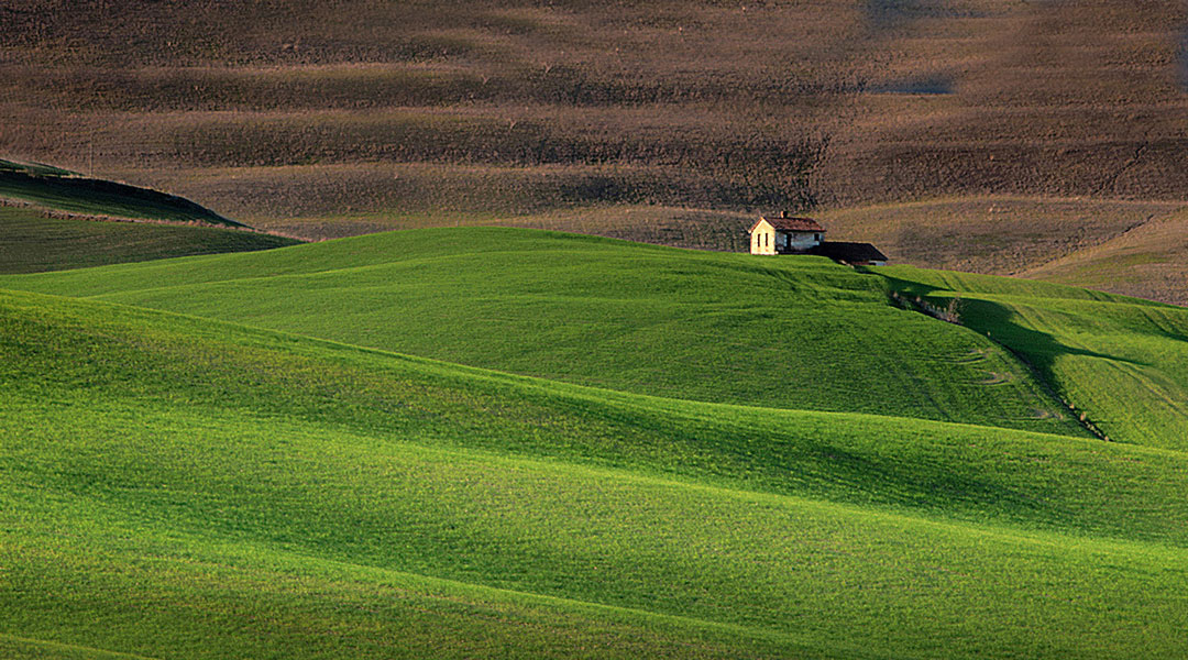 Late Light On Lonely Farmhouse By James Mccracken