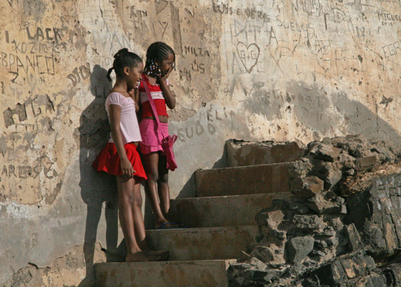Two Giggling Girls, Cape Verde Islands