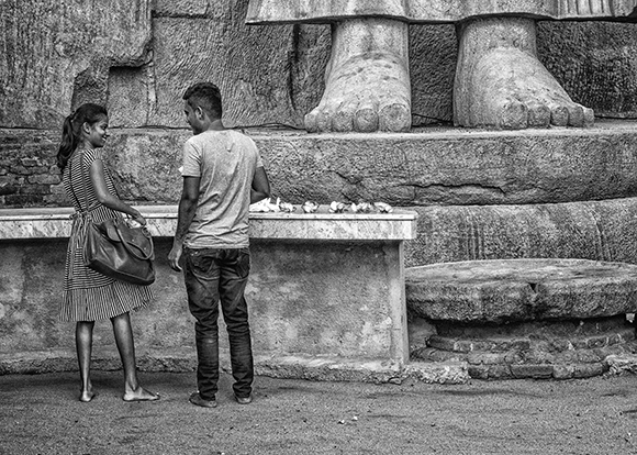 At The Feet Of The Buddah, Polonnaruwa, Sri Lanka
