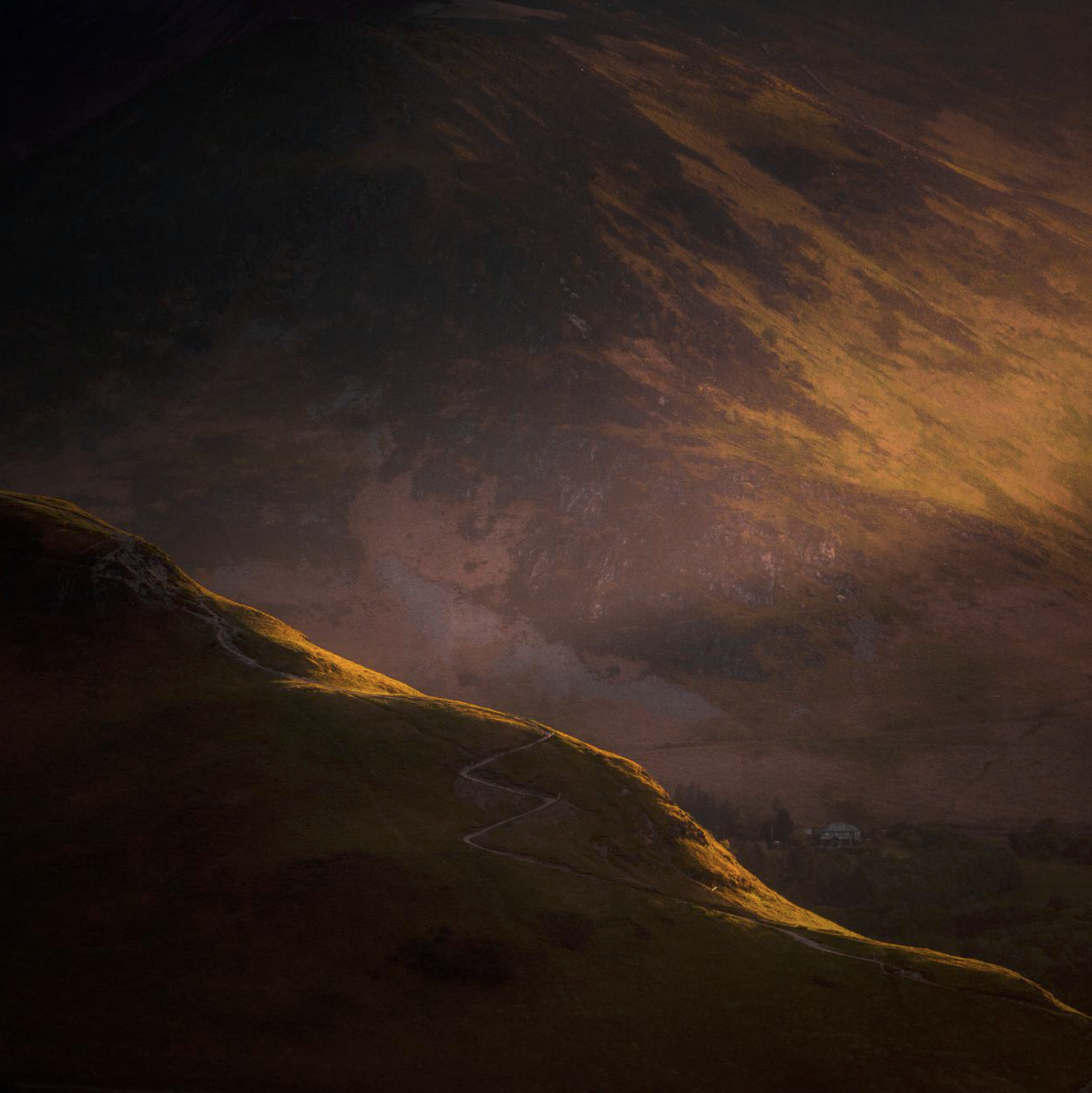 Last Light on Catbells: The image was all about the day’s last light dancing on the fells. 