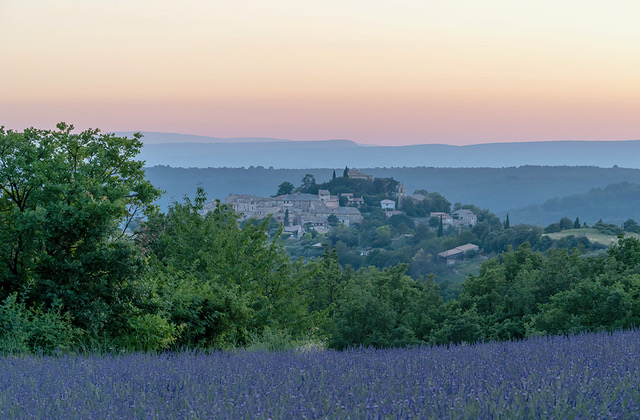 Village In Provence At Twilight by John Speller