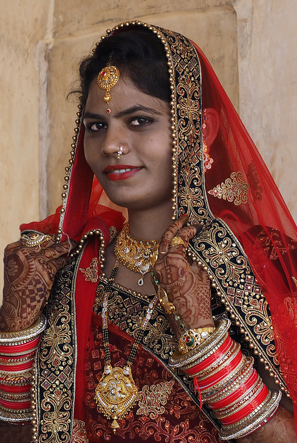 The Indian Bride, Nagaur Fort, Rajasthan, India, by Mike Longhurst