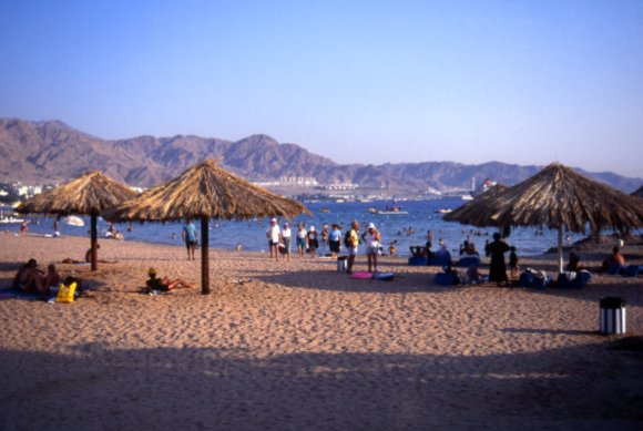 Beach Scene At Aqaba, Jordan