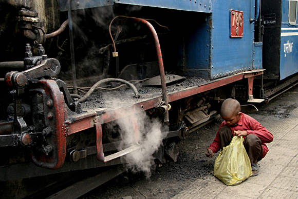 Collecting Ash From The Darjeeling Train By Barbara Fleming ARPS