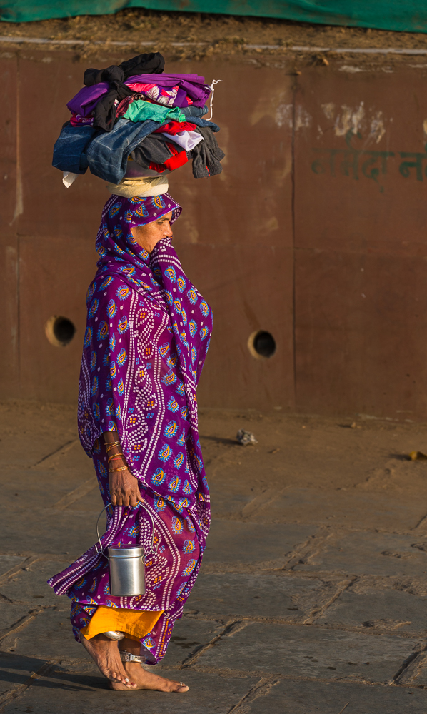 Going To The Laundry Ghat India by Neil Harris