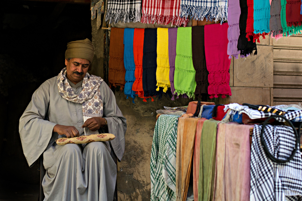 Tailor In El Souk Market, Luxor, Egypt by Yasser Alaa Mobarak