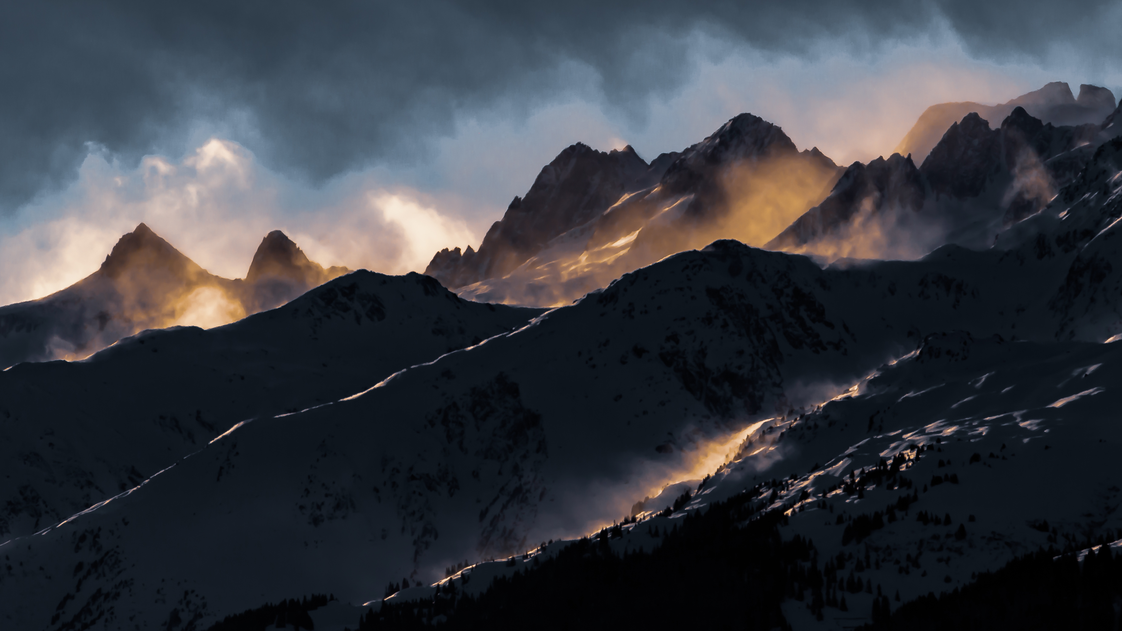 Light Mountains Clouds by Peter Hungerford