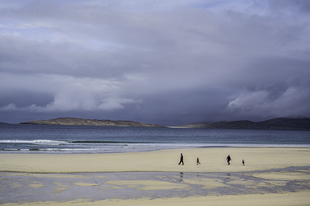 Sand Walkers, Scarista, Isle Of Harris by Andrew Flannigan