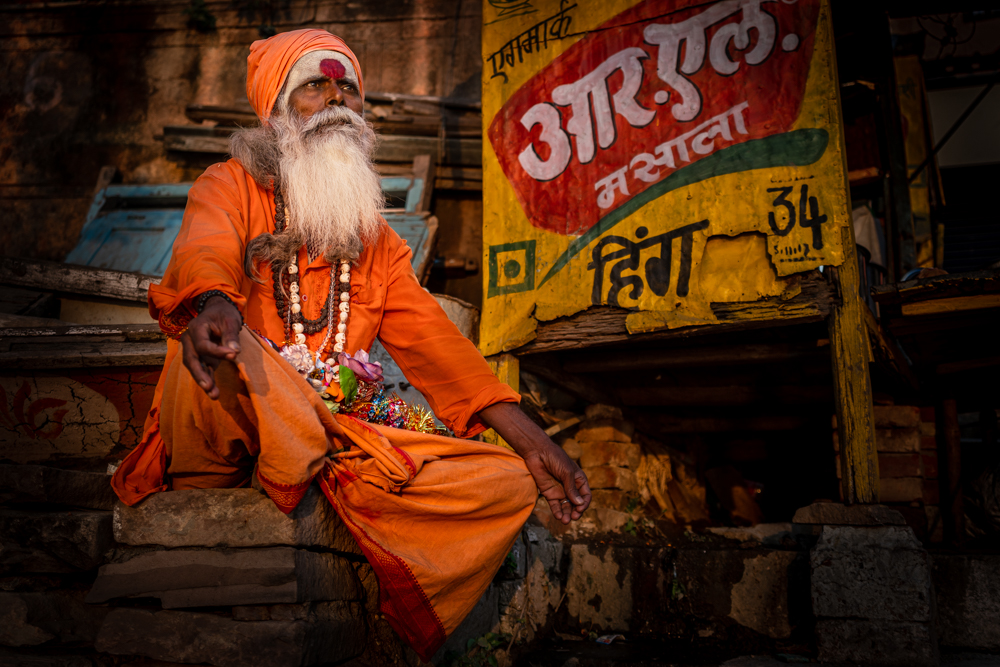 Sadhu, Varanasi, by David Huggett